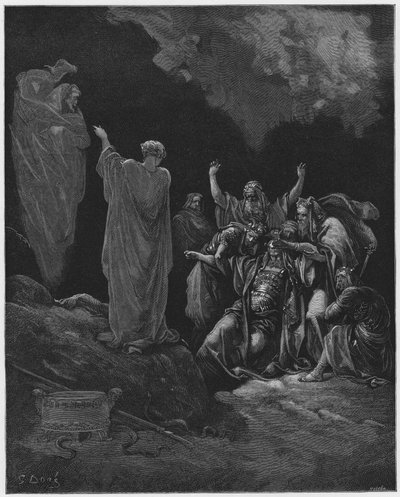 ギュスターヴ・ドール聖書：サウルとエンドアの魔女 作： Gustave Dore
